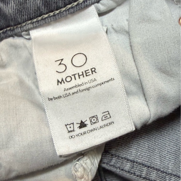 MOTHER The Scrapper Cuff Ankle Fray Women’s Gray Jeans with Distressed Details - Picture 11 of 12